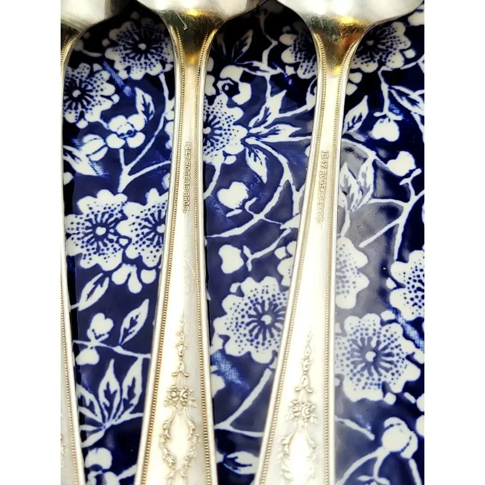 1847 Rogers Bros Ancestral Silverplate Set of 3 Teaspoons Discontinued
